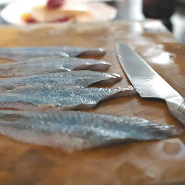 Letsaltet lange med cremede gulerødder